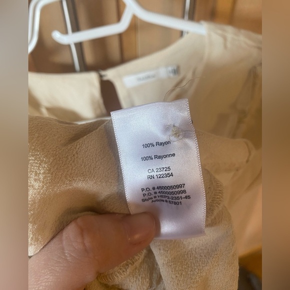 Talula Cream Ruffle Long Sleeve Blouse – Size M, 100% Rayon - Picture 6 of 7